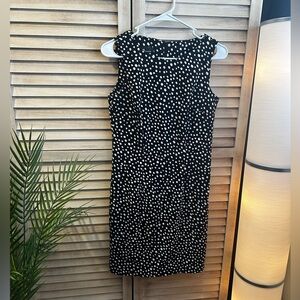 Black and White Polka Dot Sleeveless Dress